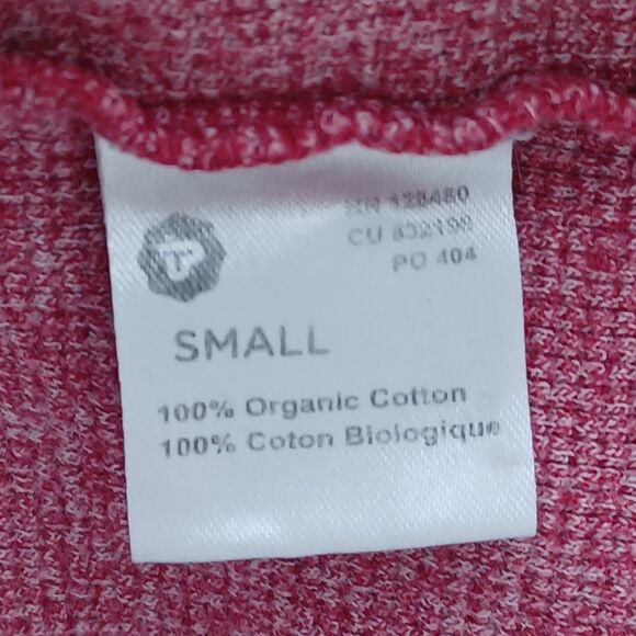 Pact Top Womens Small Waffle Knit Henley 100% Organic Cotton Holiday Christmas - Picture 6 of 8